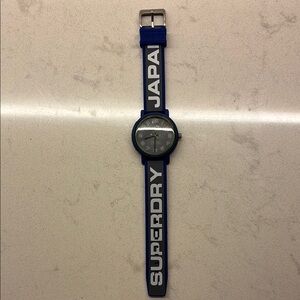 Superdry Blue Watch with Japan Rubber Strap